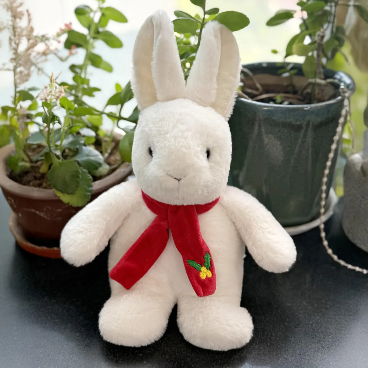 DEAR SANTA - Peluche navidad conejo pañuelo rojo