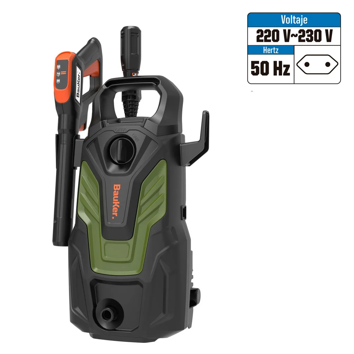 BAUKER - Hidrolavadora Eléctrica 1500W 112 Bar B2 Power Control