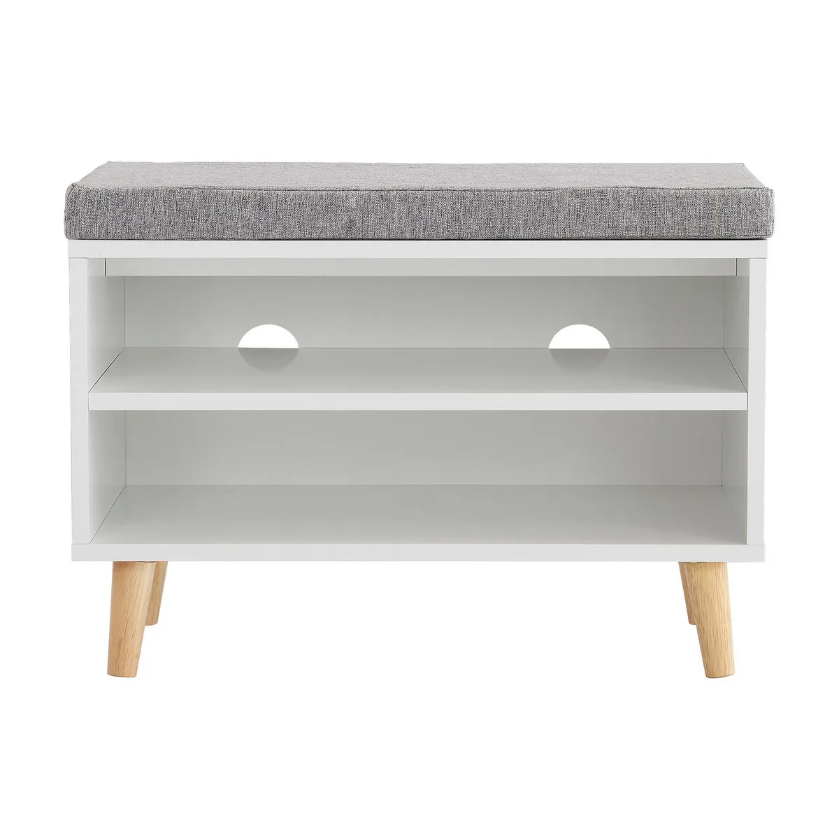 JUST HOME COLLECTION - Zapatero Melamina 2 Nivel(es) 60x43.3x30 cm Blanco, Gris