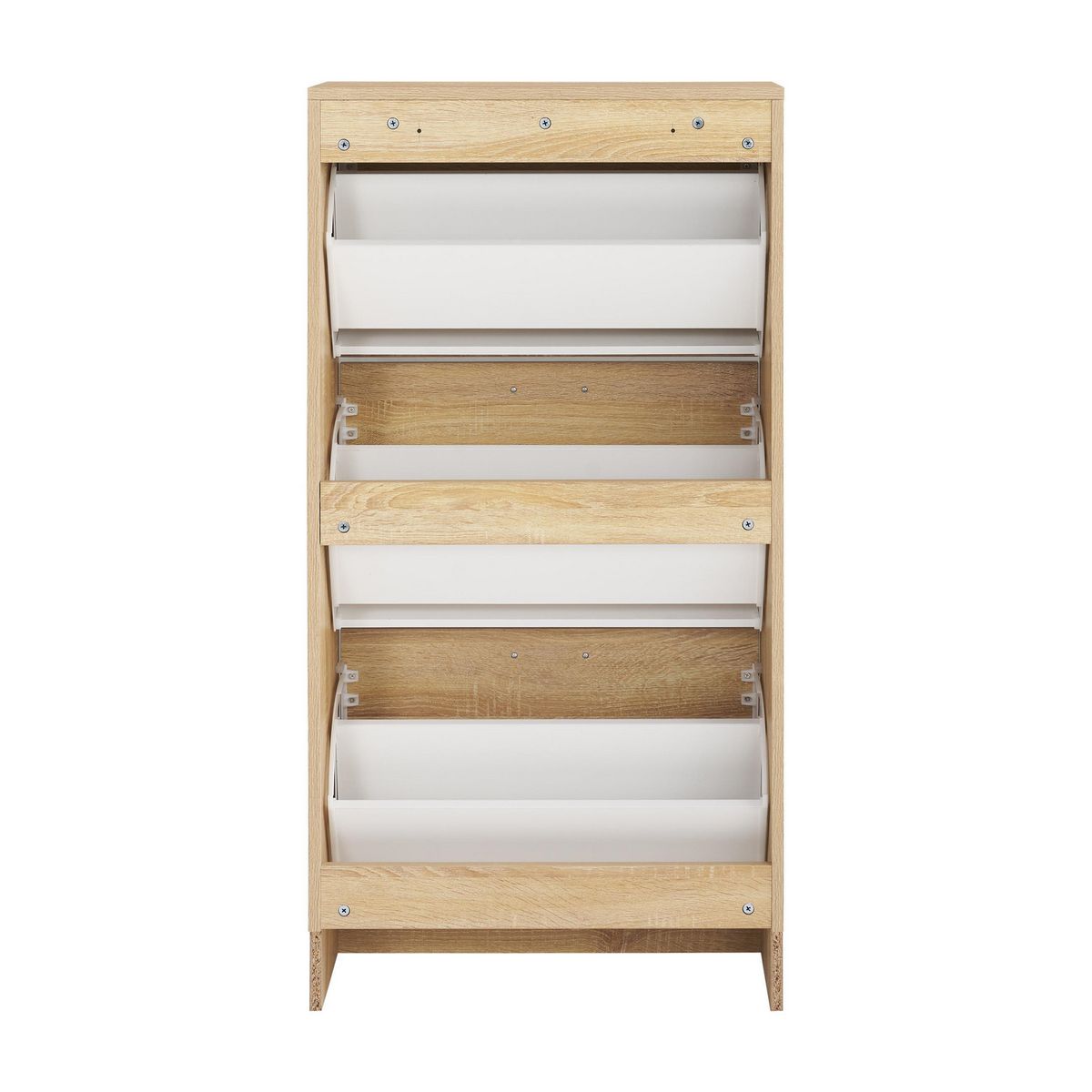 JUST HOME COLLECTION - Zapatero 3 Puertas Melamina 60x117x24 cm Roble