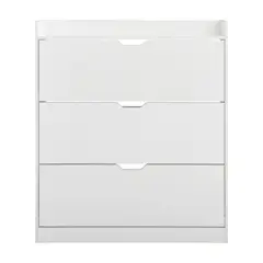 JUST HOME COLLECTION - Zapatero 3 Puertas Melamina 100x115.4x24 cm Blanco