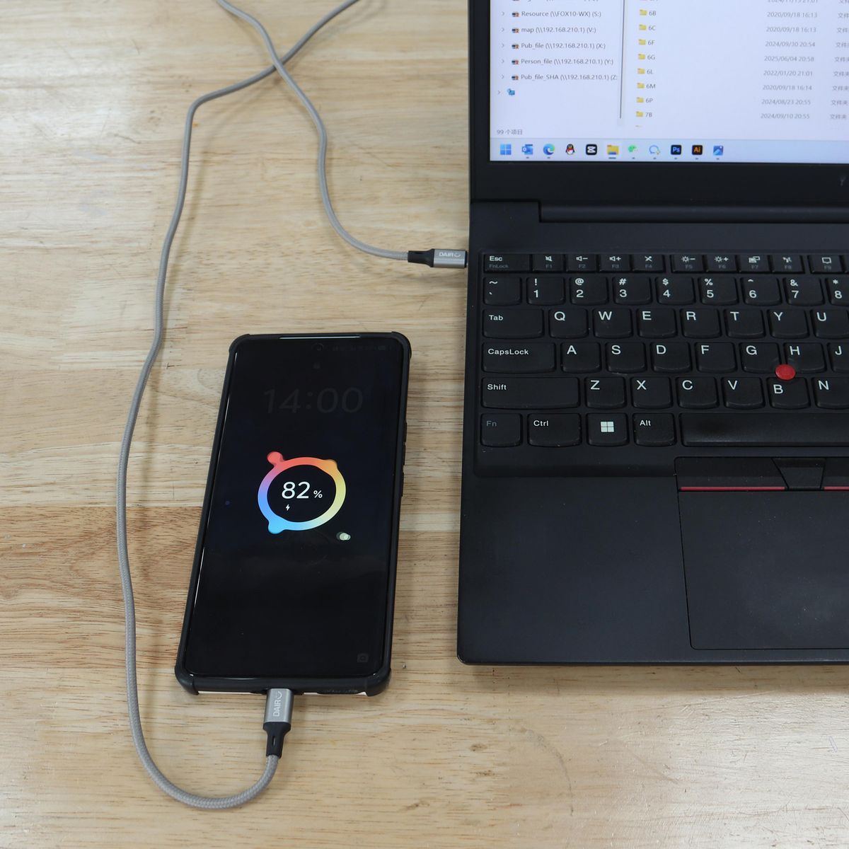 DAIRU - Cargador Tipo C a Tipo C 100 W 2 metros