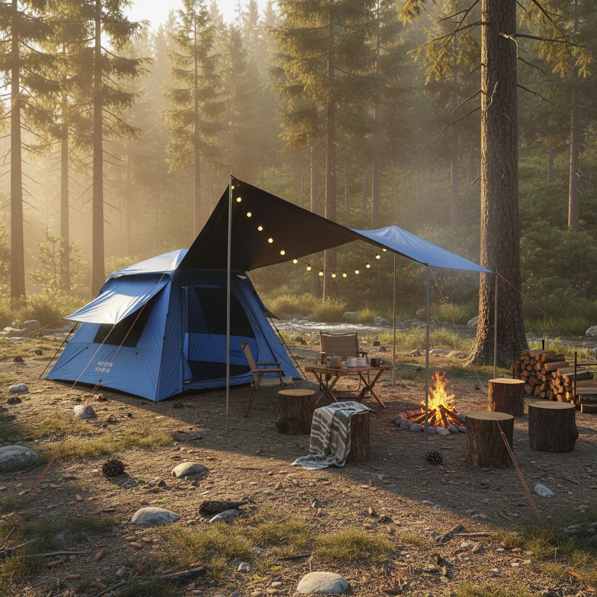 KLIMBER - Carpa Armado Automatico 5 Personas 2000 mm Blackout