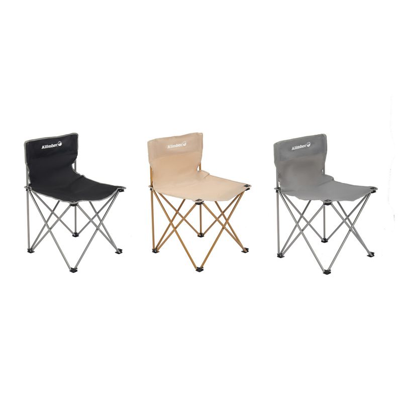 KLIMBER - Silla Plegable 48x73x48 cm Negro/Café/Gris