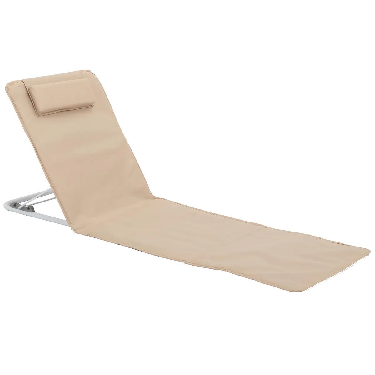 KLIMBER - Reposera de Playa 47x52x145 cm Café