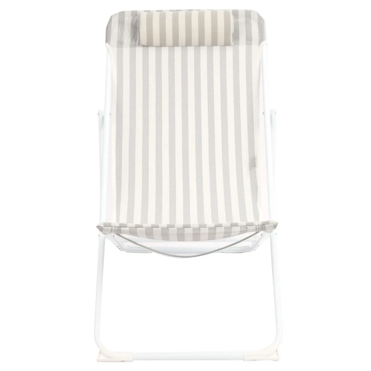 KLIMBER - Silla de Playa 55x89x87 cm Blanco; Gris