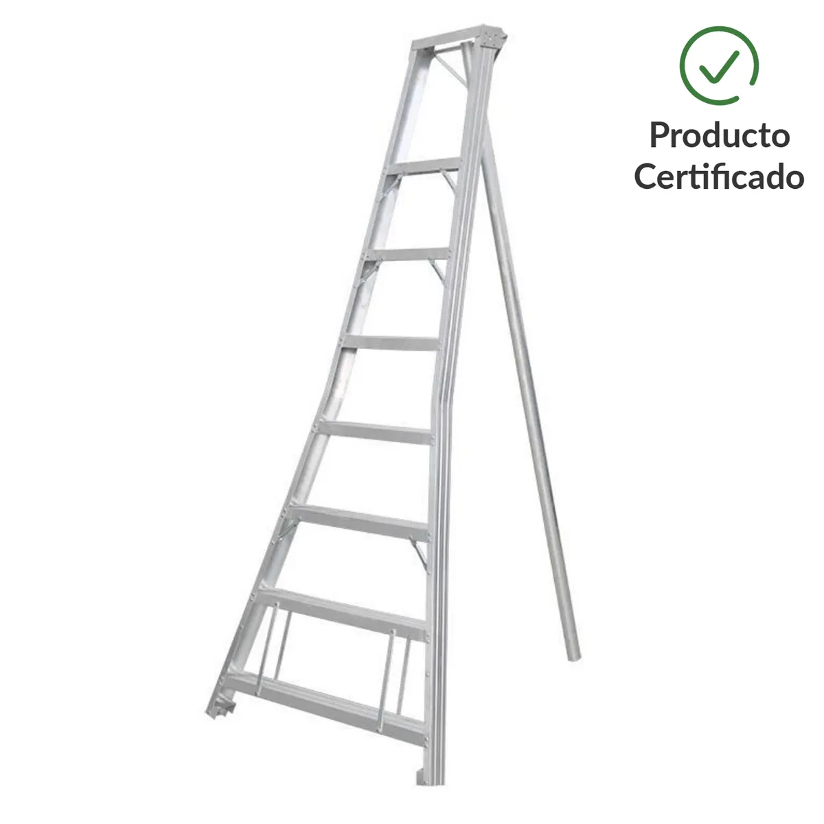 BAUKER - Escalera de Cosecha De tijera Aluminio 240 cm 7 Peldaños