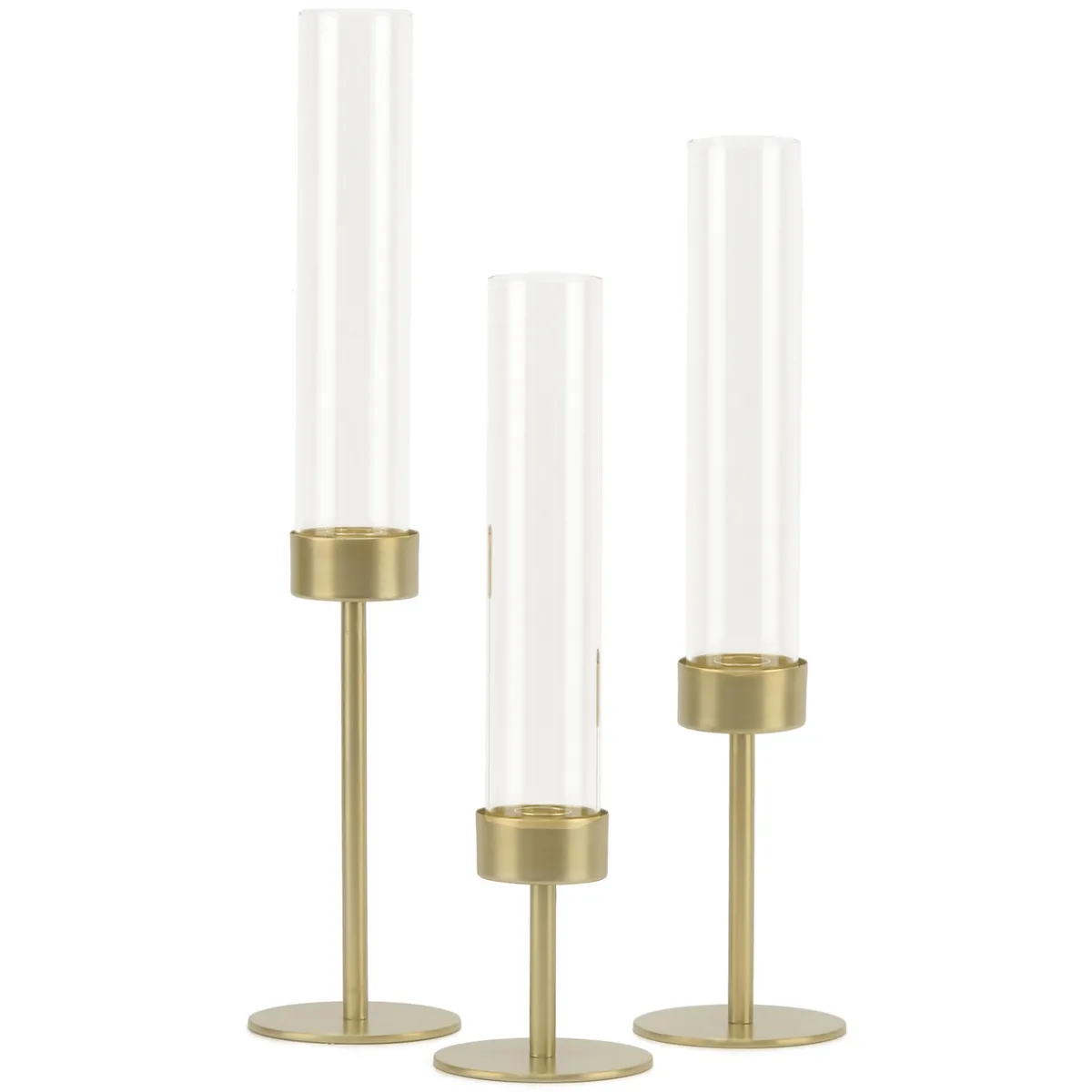 JUST HOME COLLECTION - Set 3 candelabros dorado