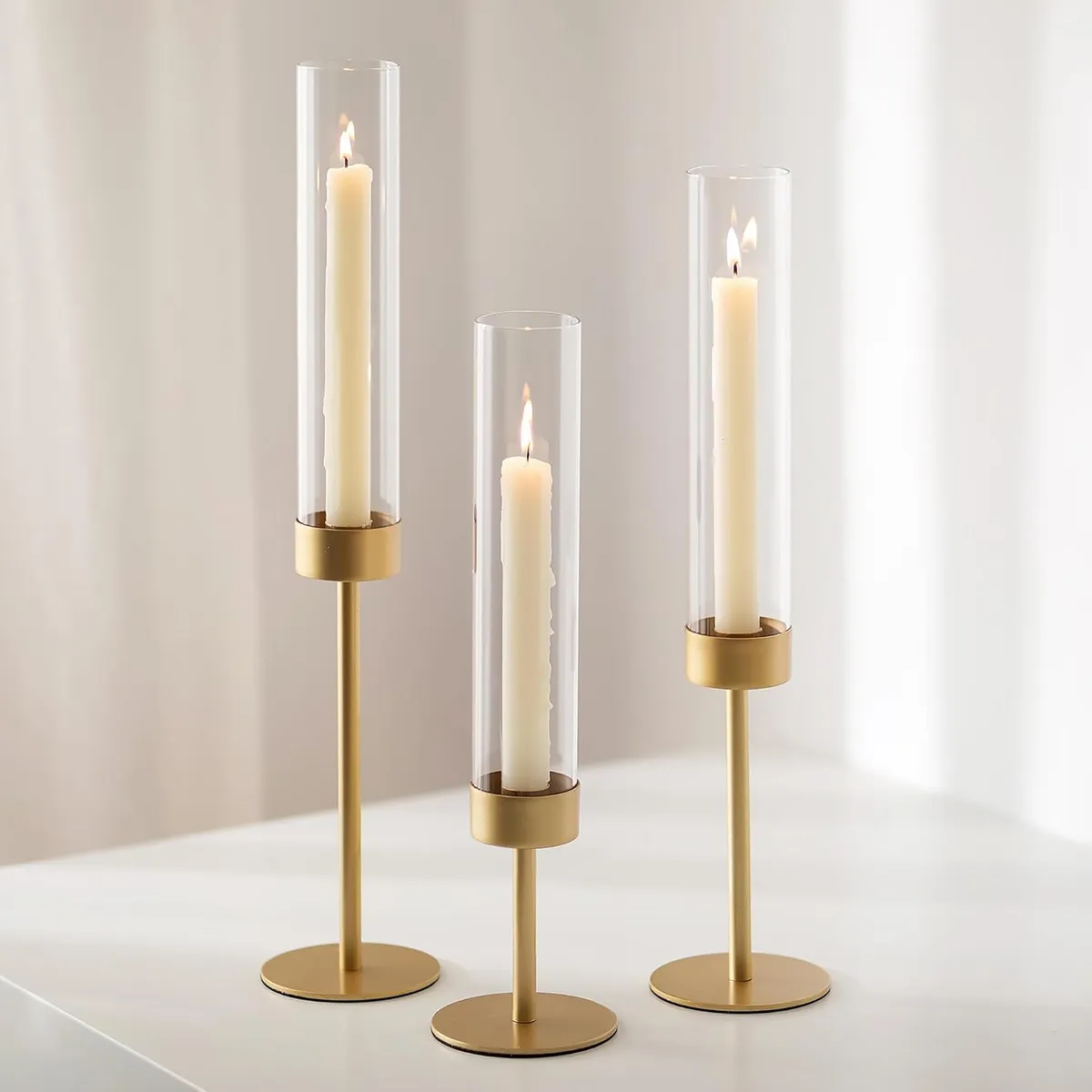 JUST HOME COLLECTION - Set 3 candelabros dorado