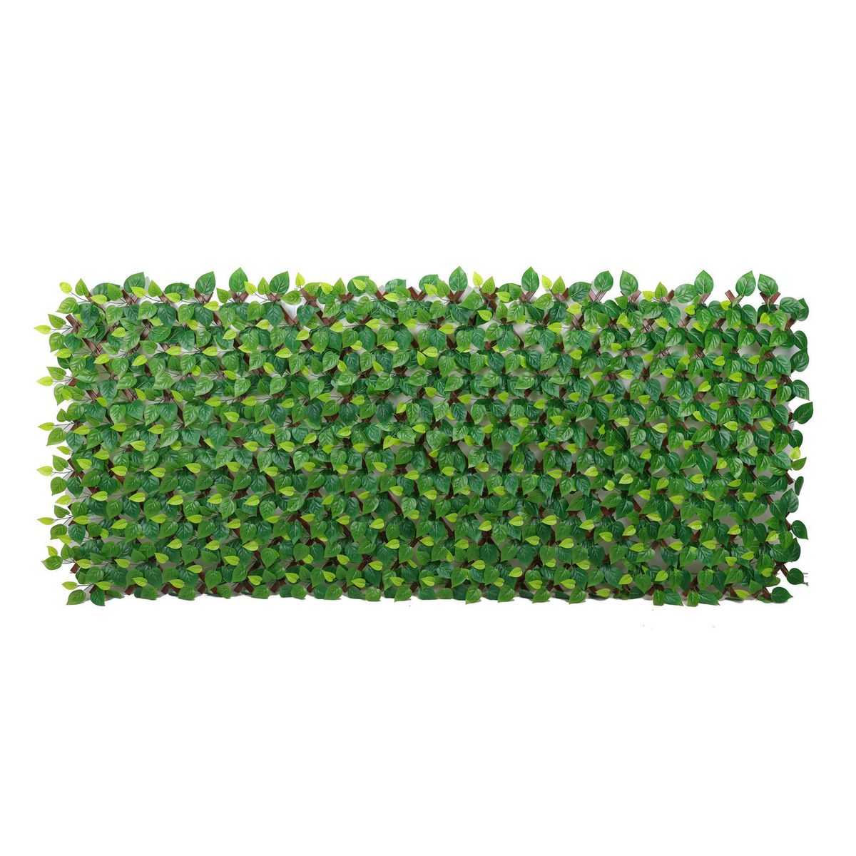 JUST HOME COLLECTION - Cerco Extensible Hojas Plástico 200x100 metros Verde, Café