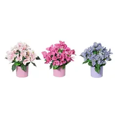 JUST HOME COLLECTION - Planta Artificial Bougainvillea 29 cm Rosado, Rosado claro, Morado, Verde