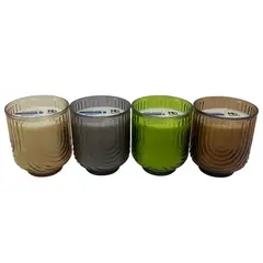 JUST HOME COLLECTION - Vela vidrio text 8x9 cm aroma