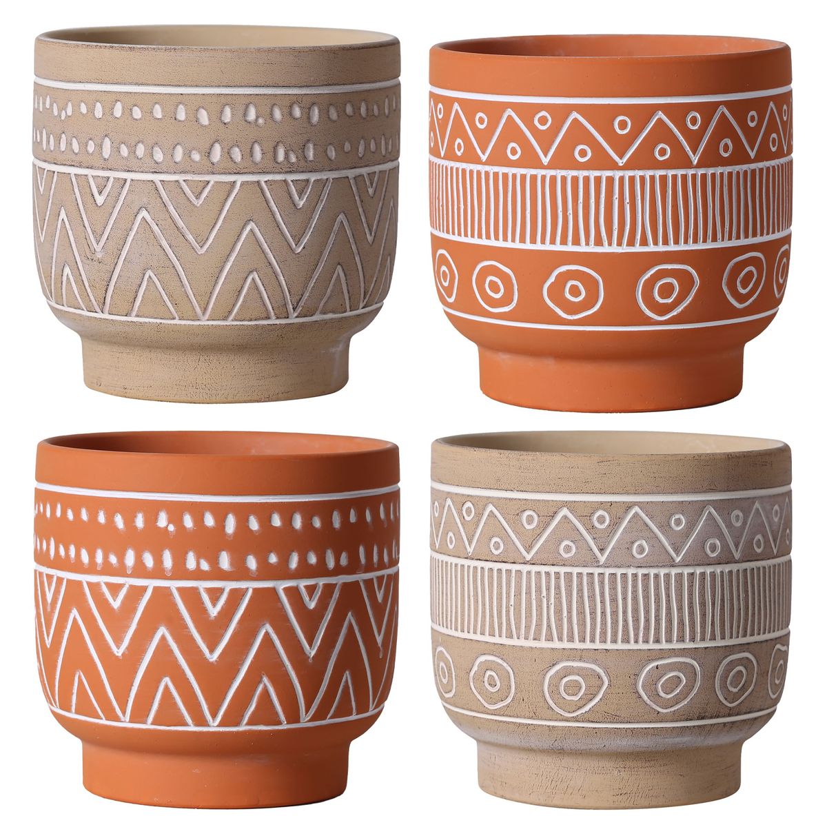 JUST HOME COLLECTION - Macetero de Cerámica 13x13 cm Diseños Surtidos