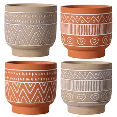 JUST HOME COLLECTION - Macetero de Cerámica 13x13 cm Diseños Surtidos