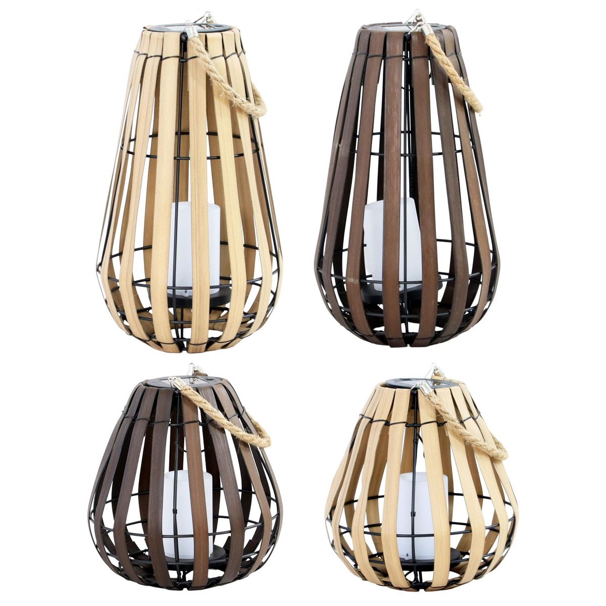 JUST HOME COLLECTION - Farol solar Beige Café 33x20 cm