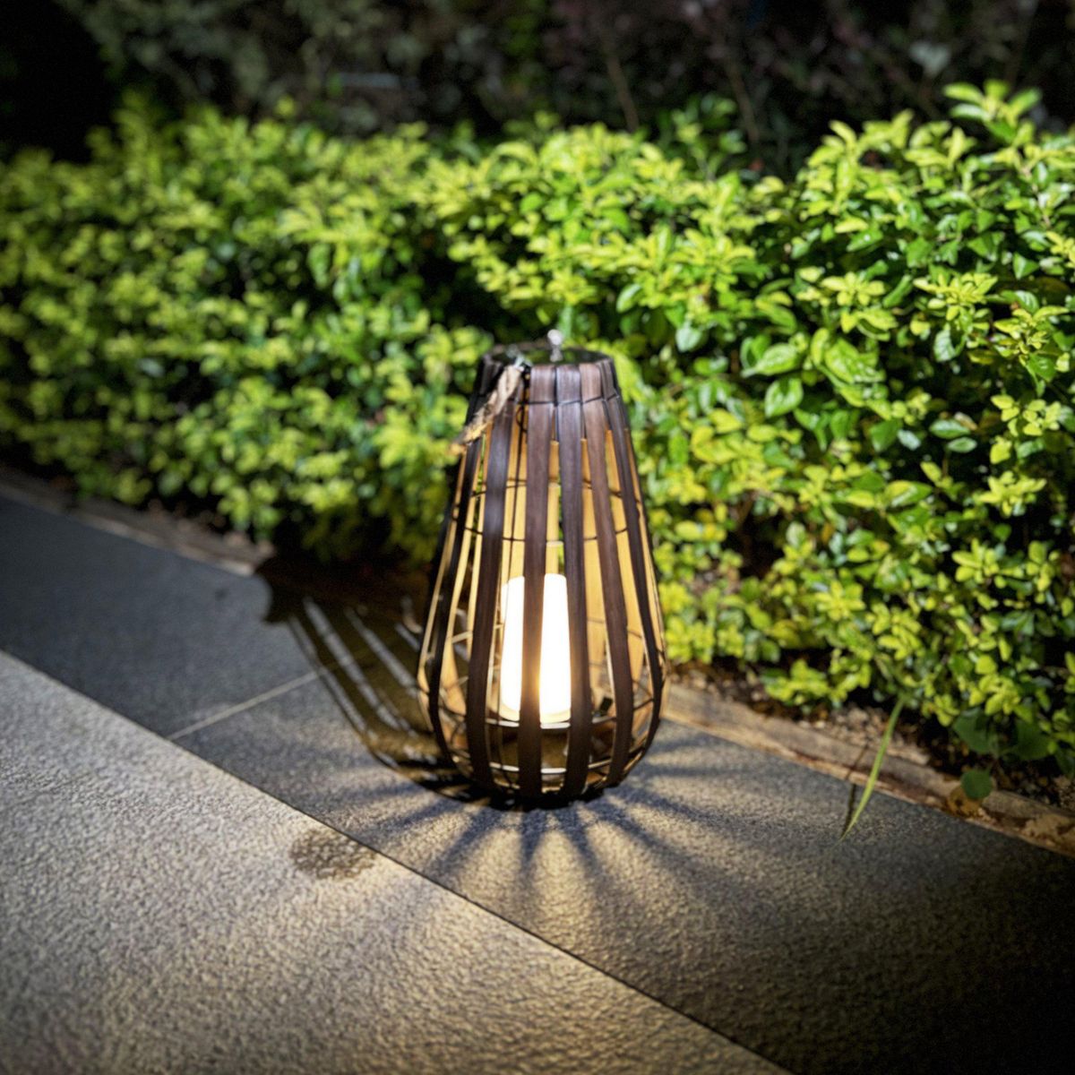 JUST HOME COLLECTION - Farol solar Beige Café 33x20 cm