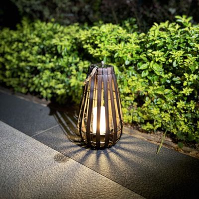 Imagen 2 del producto Farol solar Beige Café 33x20 cm