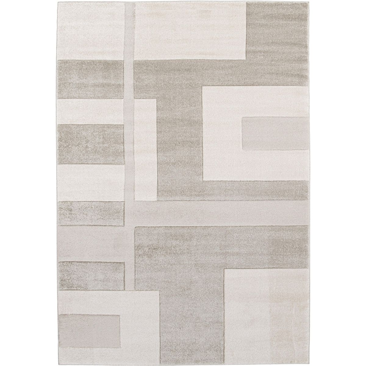 JUST HOME COLLECTION - Alfombra Luna Shuffle 120x170 cm Polipropileno Gris, Beige