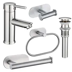 SENSI DACQUA - Combo Grifería Accesorios Milán Cromado