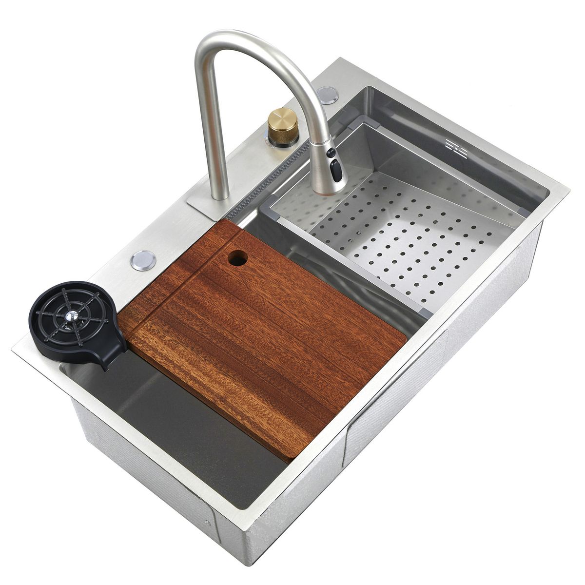 SENSI DACQUA - Lavaplatos Funciones 1 Cubeta(s) 75x22x46 cm Acero inoxidable