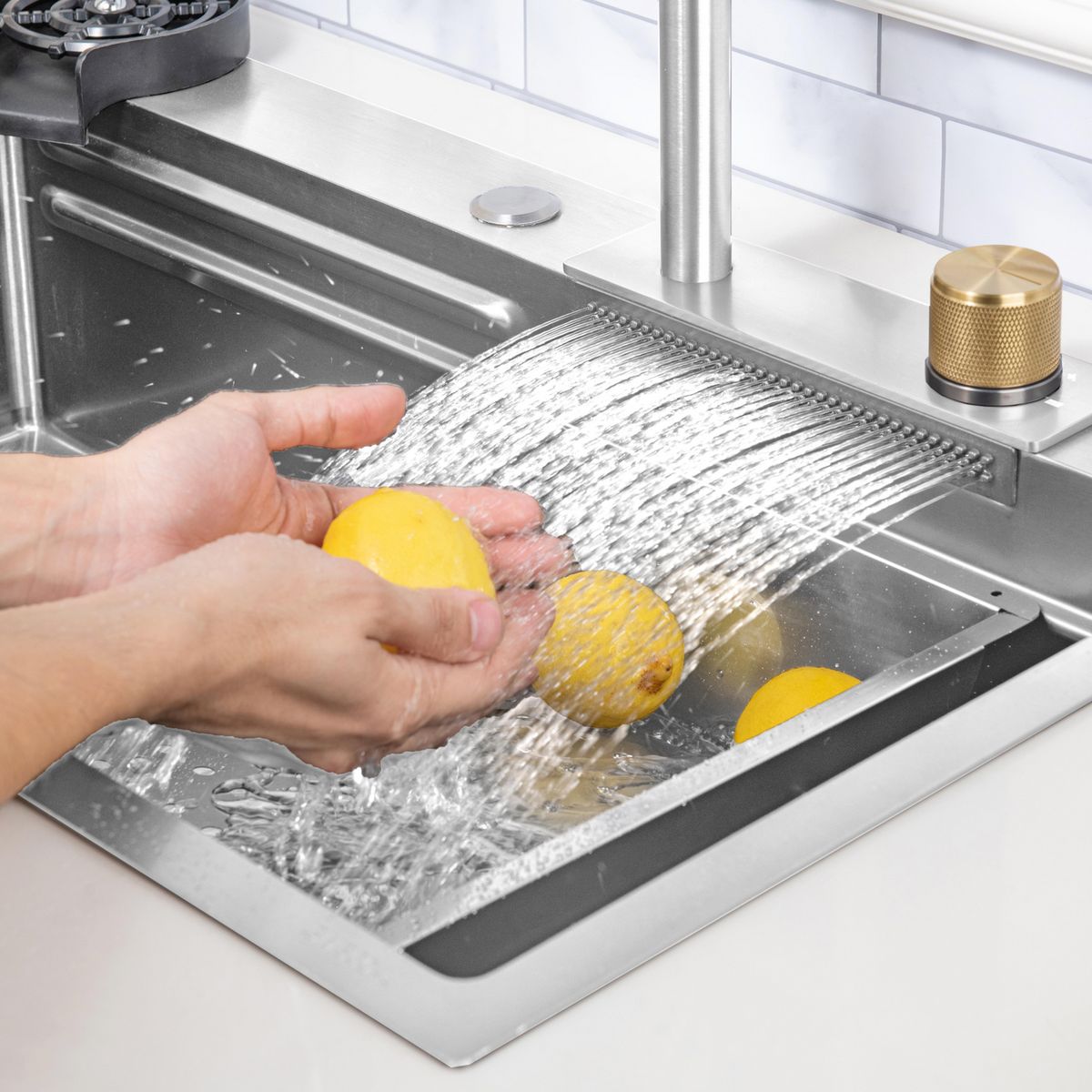 SENSI DACQUA - Lavaplatos Funciones 1 Cubeta(s) 75x22x46 cm Acero inoxidable