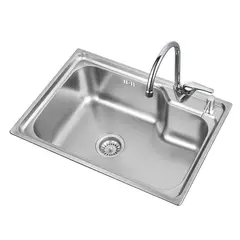 SENSI DACQUA - Lavaplatos con Monomando 1 Cubeta(s) 63x20x44 cm Acero inoxidable