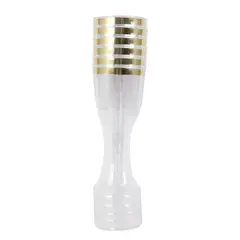 JUST HOME COLLECTION - Set 6 Copas de Champán 250 ml Plástico Dorado