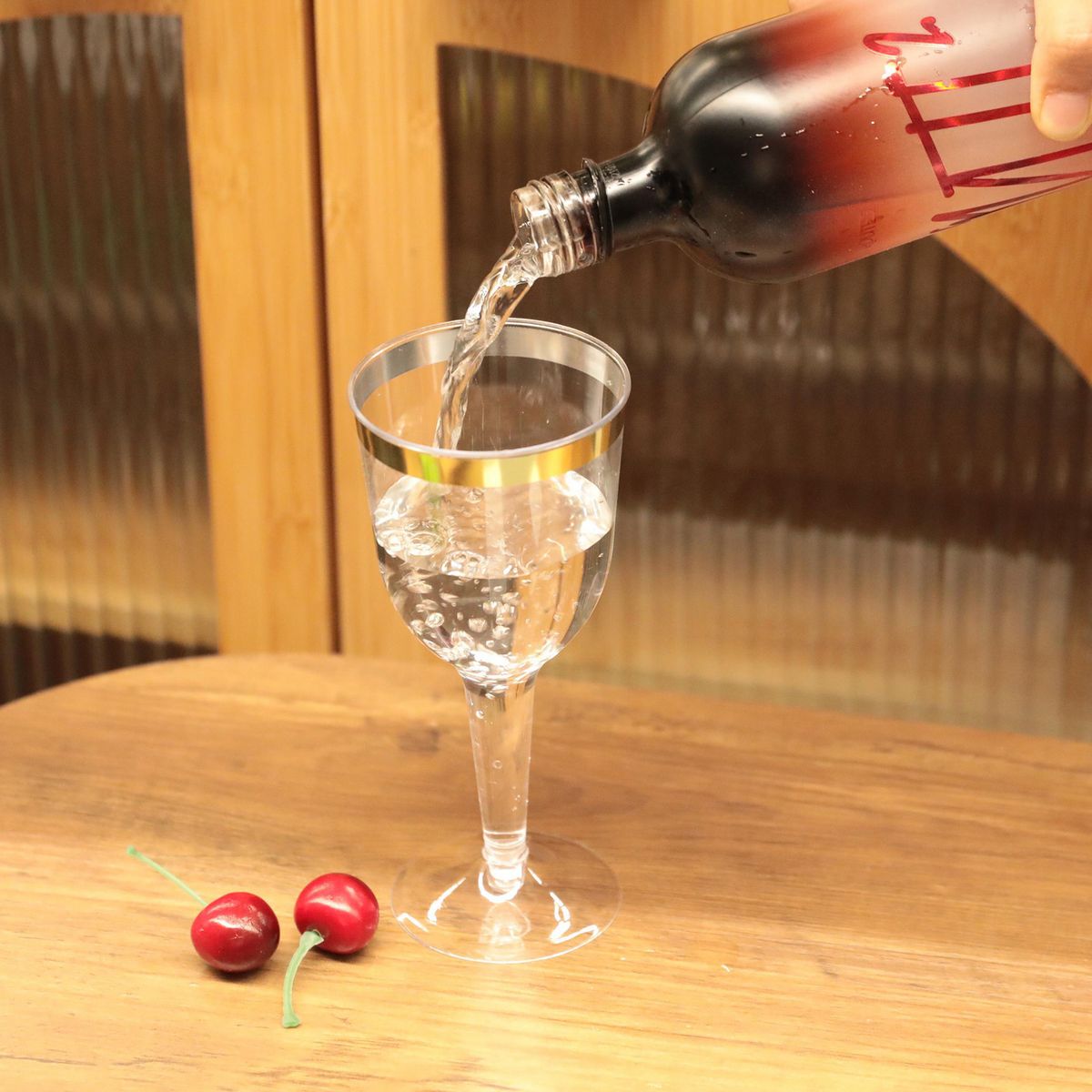 JUST HOME COLLECTION - Set 6 Copas de Champágne 250 ml Plástico Dorado