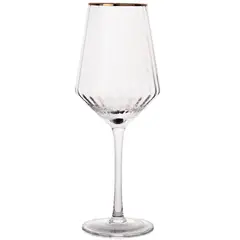 JUST HOME COLLECTION - Copa de Vino 380 ml Ring Dorado