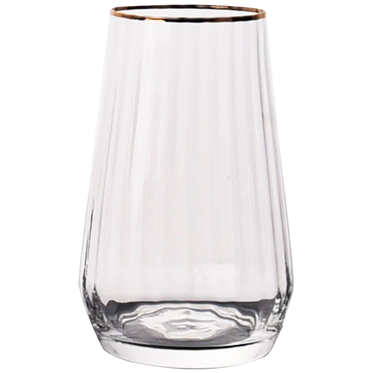 JUST HOME COLLECTION - Vaso de Vidrio 530 ml Ring Dorado