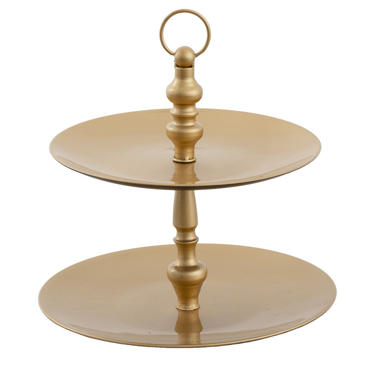 JUST HOME COLLECTION - Soporte para Postres 2 Niveles Dorado