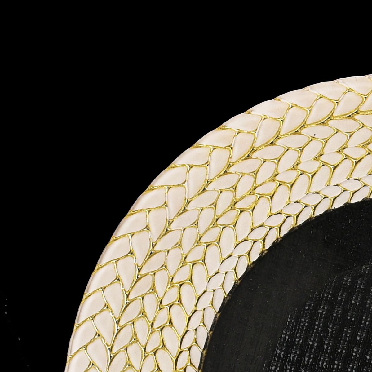 JUST HOME COLLECTION - Base Plato de Vidrio 33 cm Rim Dorado