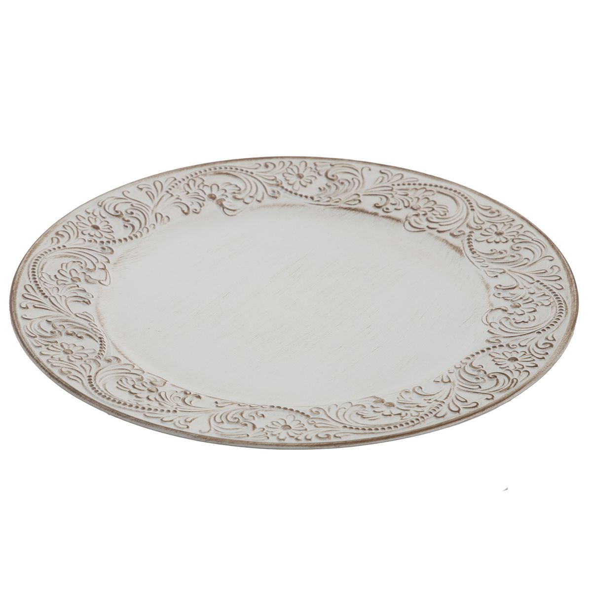 JUST HOME COLLECTION - Base Plato Plástico 32,7 cm Blanco