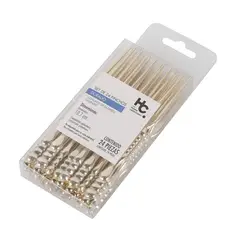 JUST HOME COLLECTION - Set 24 Pinchos Plástico Dorado