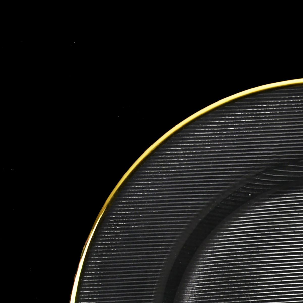 JUST HOME COLLECTION - Plato de Vidrio 27 cm Ring Dorado