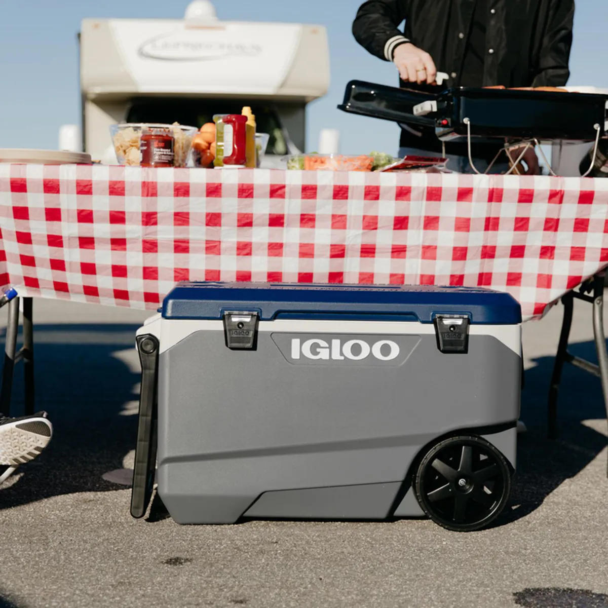 IGLOO - Cooler 85 l Gris oscuro/Azul