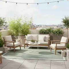 JUST HOME COLLECTION - Alfombra Terraza Boho 120x180 cm Polipropileno Gris