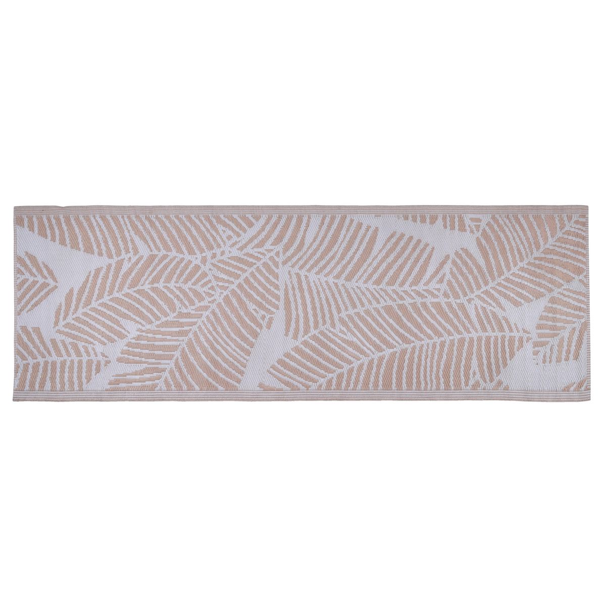 JUST HOME COLLECTION - Alfombra Terraza Clásico 80x230 cm Polipropileno Beige/Blanco