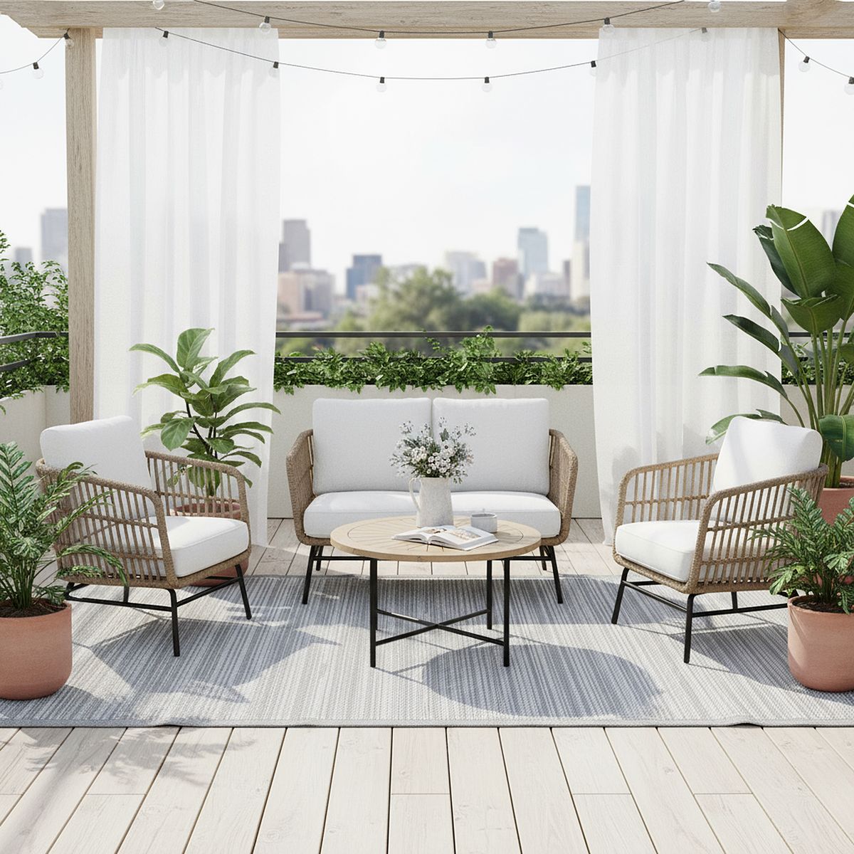 JUST HOME COLLECTION - Alfombra Urbano 120x180 cm Polipropileno Gris