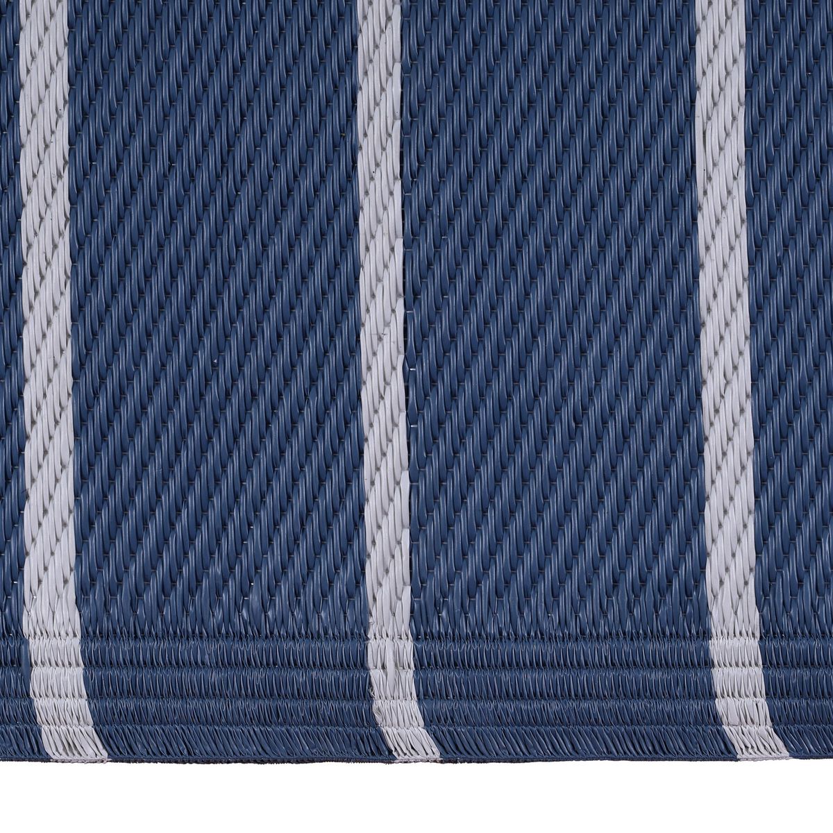 JUST HOME COLLECTION - Alfombra Terraza Nórdico 160x230 cm Polipropileno Azul: Blanco