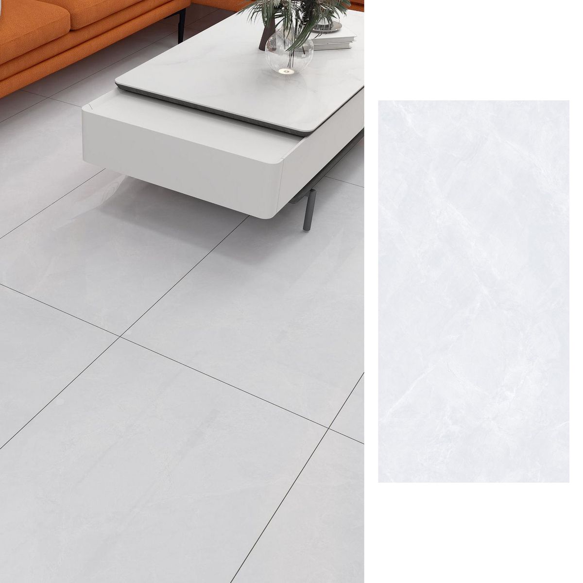 HOLZTEK - Porcelanato 60x120 cm Vitali Blanco, Gris 2.16 m2