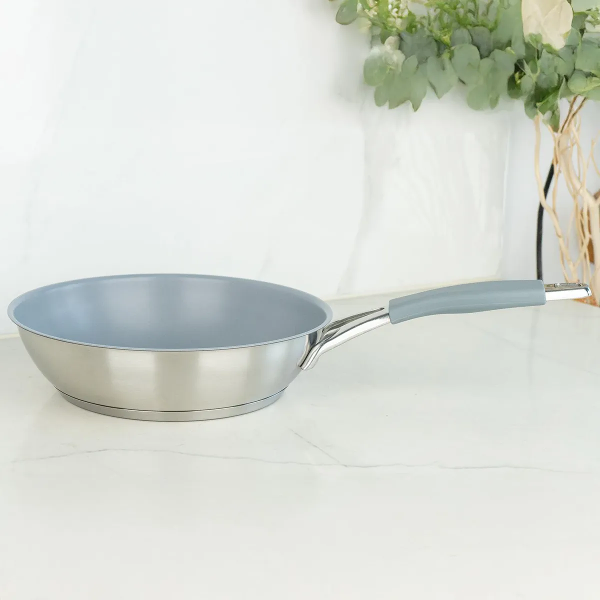 JUST HOME COLLECTION - Sartén Acero inoxidable Plateado Forli