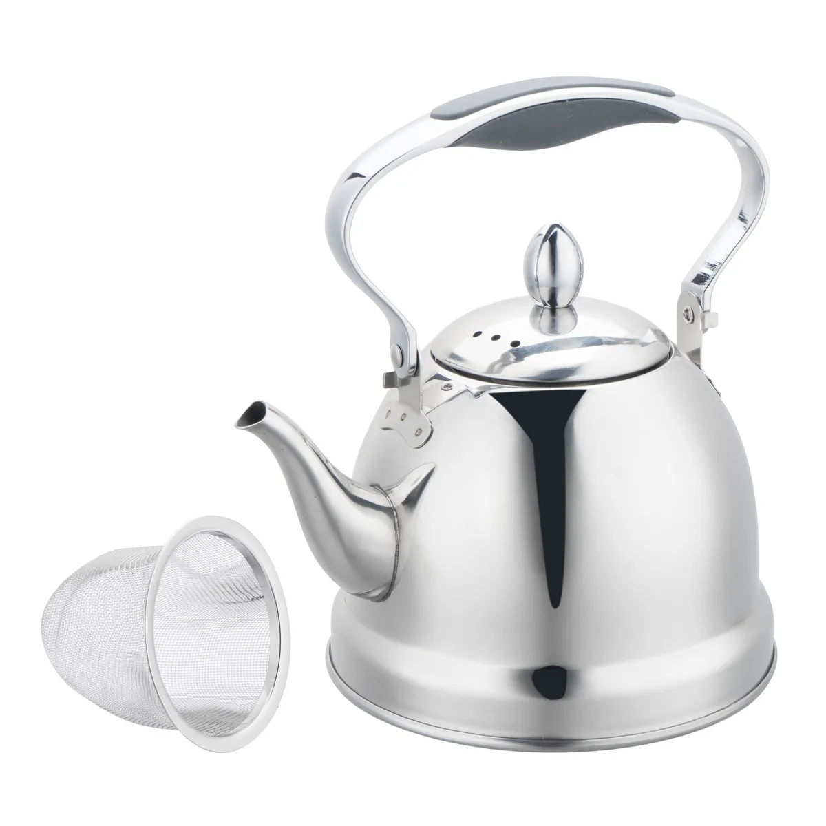 JUST HOME COLLECTION - Tetera 1 l Acero Inoxidable Plateado