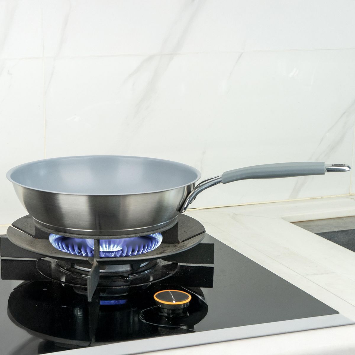 JUST HOME COLLECTION - Sartén 24 cm Acero inoxidable Plateado