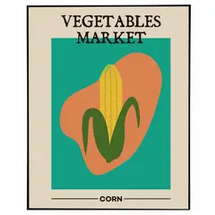 JUST HOME COLLECTION - Cuadro Veggie Maiz 40x50 cm
