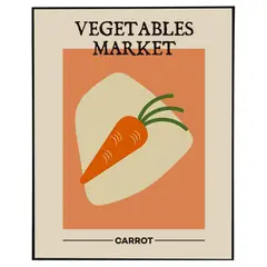 JUST HOME COLLECTION - Cuadro Veggie Zanahoria 40x50 cm