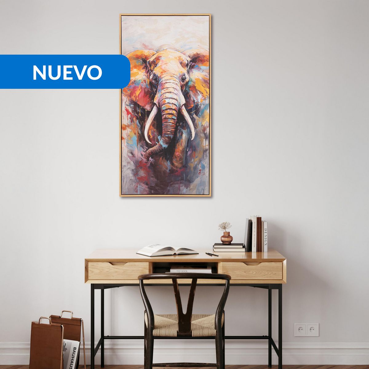 JUST HOME COLLECTION - Cuadro Decorativo Elefante 50x100 cm