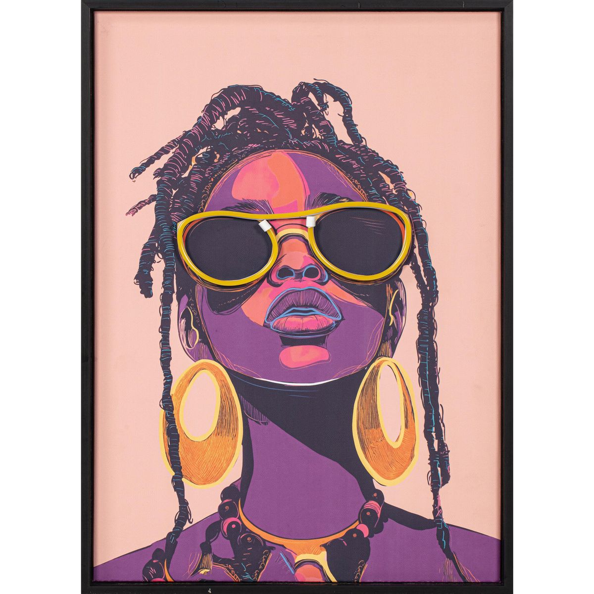 JUST HOME COLLECTION - Cuadro Decorativo Neon Lady 40x55 cm