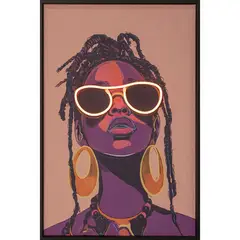 JUST HOME COLLECTION - Cuadro Decorativo Neon Lady 40x55 cm