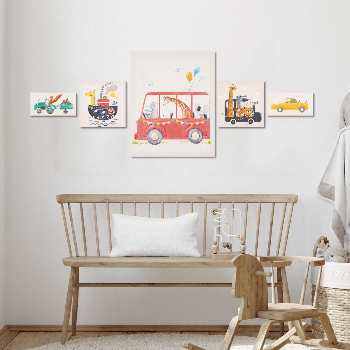 JUST HOME COLLECTION - Set de 5 Canvas Cars 40x50 cm